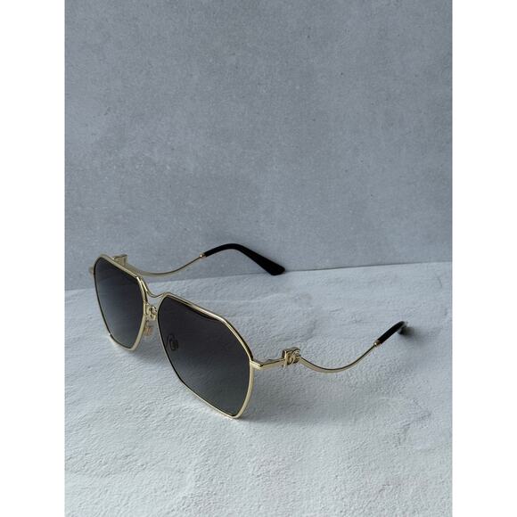 NEW Dolce Gabbana DG2326 Gold Grey Aviator Sunglasses main image 4